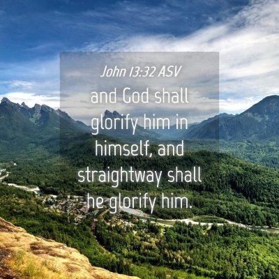 Picture 04 - John 13:32 ASV - and God shall glorify him in himself, and - Bible Verse Picture