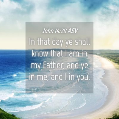 Picture 04 - John 14:20 ASV - In that day ye shall know that I am in my Father, - Bible Verse Picture