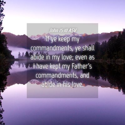 Picture 04 - John 15:10 ASV - If ye keep my commandments, ye shall abide in my - Bible Verse Picture
