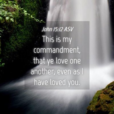 Picture 04 - John 15:12 ASV - This is my commandment, that ye love one another, - Bible Verse Picture