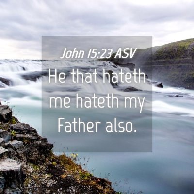 Picture 04 - John 15:23 ASV - He that hateth me hateth my Father - Bible Verse Picture