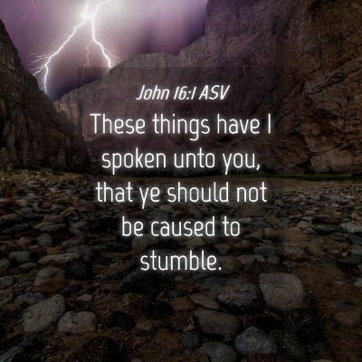 Picture 04 - John 16:1 ASV - These things have I spoken unto you, that ye - Bible Verse Picture