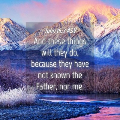 Picture 04 - John 16:3 ASV - And these things will they do, because they have - Bible Verse Picture