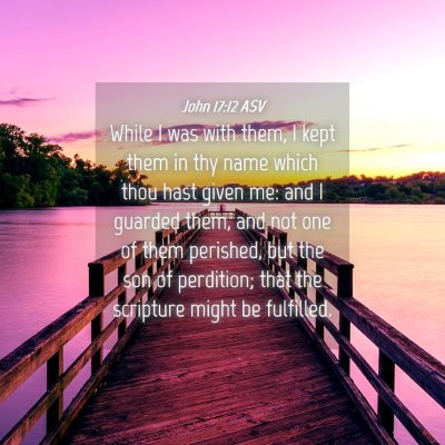 Picture 04 - John 17:12 ASV - While I was with them, I kept them in thy name - Bible Verse Picture