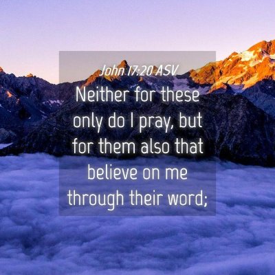Picture 04 - John 17:20 ASV - Neither for these only do I pray, but for them - Bible Verse Picture