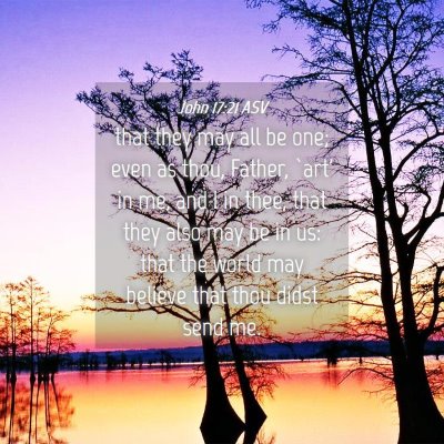 Picture 04 - John 17:21 ASV - that they may all be one; even as thou, Father, - Bible Verse Picture