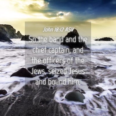 Picture 04 - John 18:12 ASV - So the band and the chief captain, and the - Bible Verse Picture