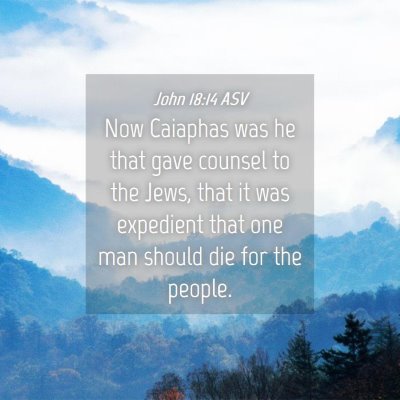 Picture 04 - John 18:14 ASV - Now Caiaphas was he that gave counsel to the - Bible Verse Picture