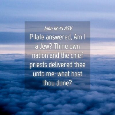 Picture 04 - John 18:35 ASV - Pilate answered, Am I a Jew? Thine own nation and - Bible Verse Picture
