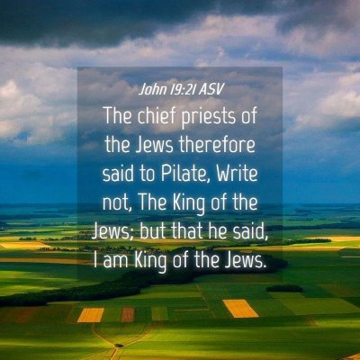 Picture 04 - John 19:21 ASV - The chief priests of the Jews therefore said to - Bible Verse Picture