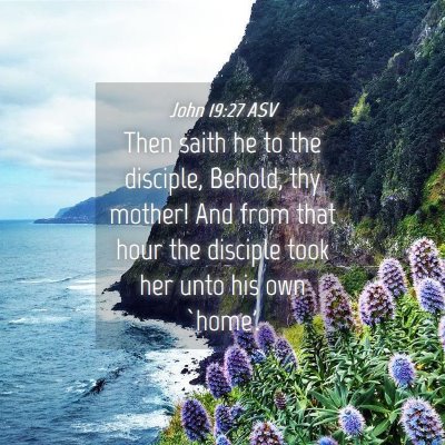 Picture 04 - John 19:27 ASV - Then saith he to the disciple, Behold, thy - Bible Verse Picture