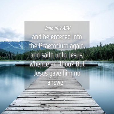 Picture 04 - John 19:9 ASV - and he entered into the Praetorium again, and - Bible Verse Picture