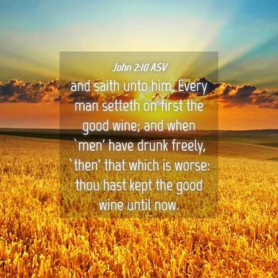 Picture 04 - John 2:10 ASV - and saith unto him, Every man setteth on first - Bible Verse Picture