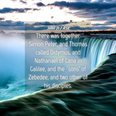 Picture 04 - John 21:2 ASV - There was together Simon Peter, and Thomas called - Bible Verse Picture