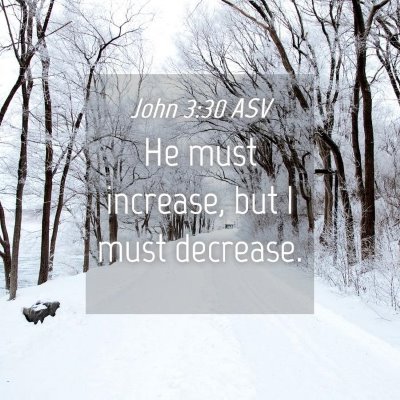 Picture 04 - John 3:30 ASV - He must increase, but I must - Bible Verse Picture
