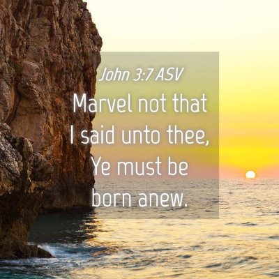 Picture 04 - John 3:7 ASV - Marvel not that I said unto thee, Ye must be born - Bible Verse Picture