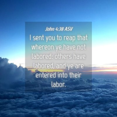 Picture 04 - John 4:38 ASV - I sent you to reap that whereon ye have not - Bible Verse Picture