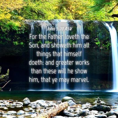 Picture 04 - John 5:20 ASV - For the Father loveth the Son, and showeth him - Bible Verse Picture