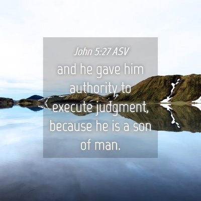 Picture 04 - John 5:27 ASV - and he gave him authority to execute judgment, - Bible Verse Picture