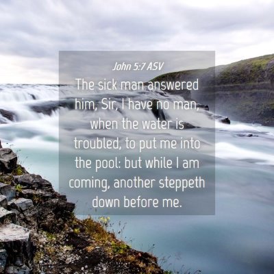 Picture 04 - John 5:7 ASV - The sick man answered him, Sir, I have no man, - Bible Verse Picture