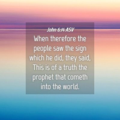 Picture 04 - John 6:14 ASV - When therefore the people saw the sign which he - Bible Verse Picture