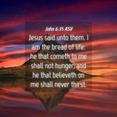 Picture 04 - John 6:35 ASV - Jesus said unto them. I am the bread of life: he - Bible Verse Picture