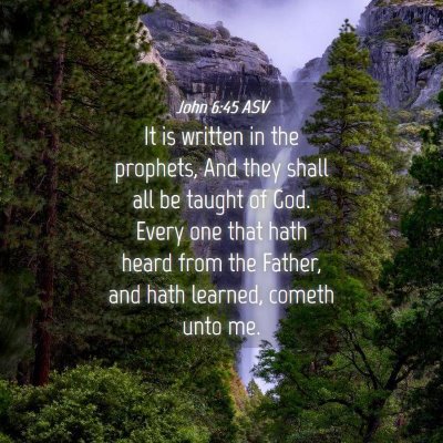 Picture 04 - John 6:45 ASV - It is written in the prophets, And they shall all - Bible Verse Picture