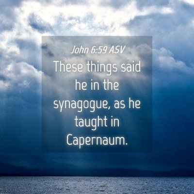 Picture 04 - John 6:59 ASV - These things said he in the synagogue, as he - Bible Verse Picture