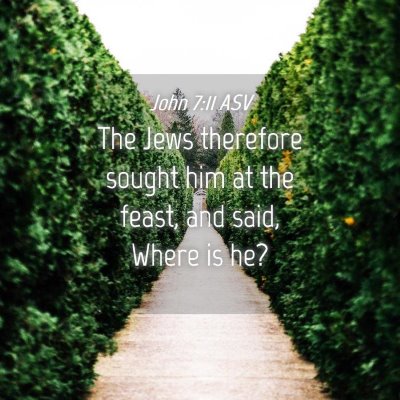 Picture 04 - John 7:11 ASV - The Jews therefore sought him at the feast, and - Bible Verse Picture