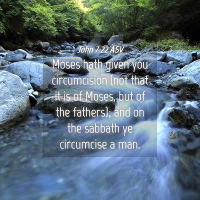 Picture 04 - John 7:22 ASV - Moses hath given you circumcision (not that it is - Bible Verse Picture