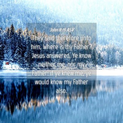 Picture 04 - John 8:19 ASV - They said therefore unto him, Where is thy - Bible Verse Picture