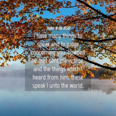 Picture 04 - John 8:26 ASV - I have many things to speak and to judge - Bible Verse Picture