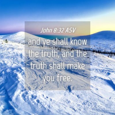 Picture 04 - John 8:32 ASV - and ye shall know the truth, and the truth shall - Bible Verse Picture