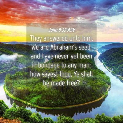 Picture 04 - John 8:33 ASV - They answered unto him, We are Abraham's seed, - Bible Verse Picture