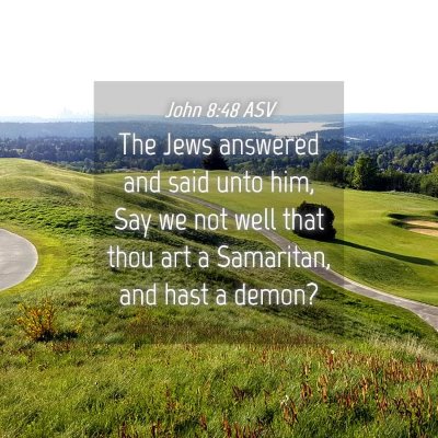 Picture 04 - John 8:48 ASV - The Jews answered and said unto him, Say we not - Bible Verse Picture