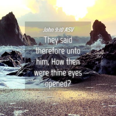Picture 04 - John 9:10 ASV - They said therefore unto him, How then were thine - Bible Verse Picture