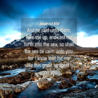 Picture 04 - Jonah 1:12 ASV - And he said unto them, Take me up, and cast me - Bible Verse Picture