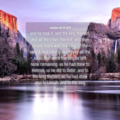 Picture 04 - Joshua 10:39 ASV - and he took it, and the king thereof, and all the - Bible Verse Picture