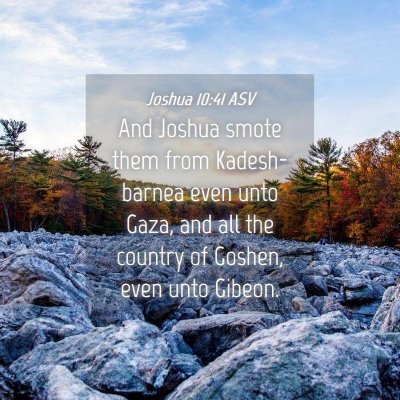 Picture 04 - Joshua 10:41 ASV - And Joshua smote them from Kadesh-barnea even - Bible Verse Picture