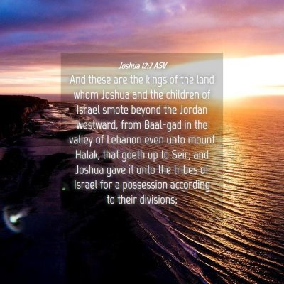 Picture 04 - Joshua 12:7 ASV - And these are the kings of the land whom Joshua - Bible Verse Picture