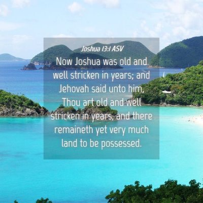 Picture 04 - Joshua 13:1 ASV - Now Joshua was old and well stricken in years; - Bible Verse Picture
