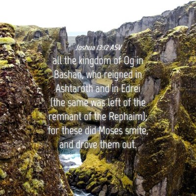 Picture 04 - Joshua 13:12 ASV - all the kingdom of Og in Bashan, who reigned in - Bible Verse Picture