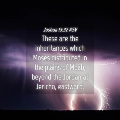 Picture 04 - Joshua 13:32 ASV - These are the inheritances which Moses - Bible Verse Picture