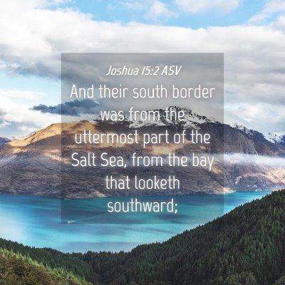 Picture 04 - Joshua 15:2 ASV - And their south border was from the uttermost - Bible Verse Picture