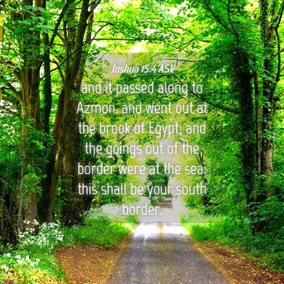 Picture 04 - Joshua 15:4 ASV - and it passed along to Azmon, and went out at the - Bible Verse Picture