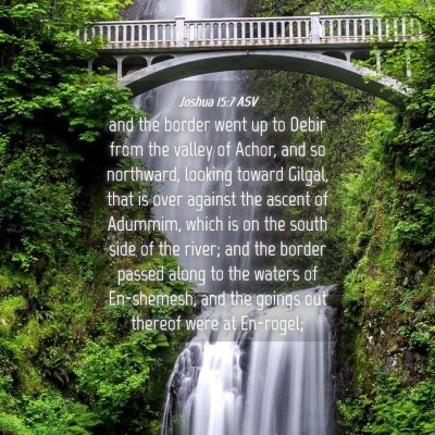 Picture 04 - Joshua 15:7 ASV - and the border went up to Debir from the valley - Bible Verse Picture