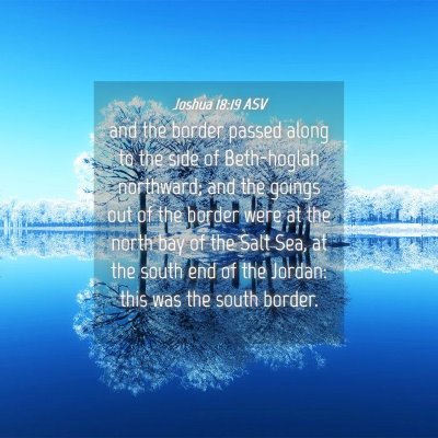 Picture 04 - Joshua 18:19 ASV - and the border passed along to the side of - Bible Verse Picture