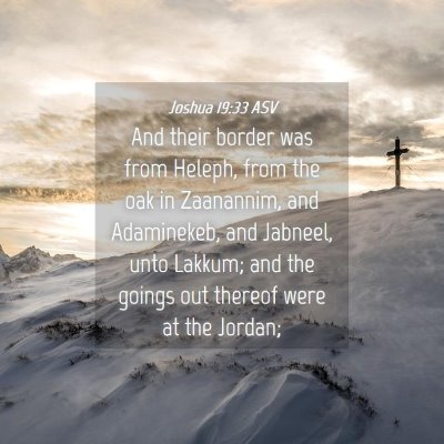 Picture 04 - Joshua 19:33 ASV - And their border was from Heleph, from the oak in - Bible Verse Picture