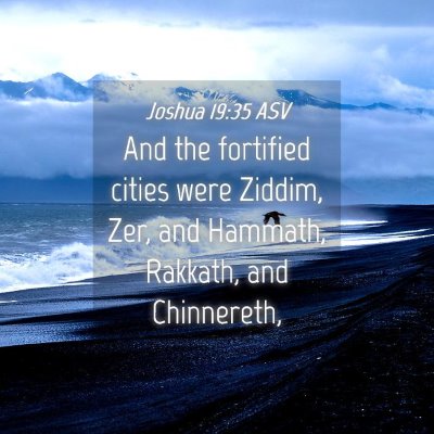 Picture 04 - Joshua 19:35 ASV - And the fortified cities were Ziddim, Zer, and - Bible Verse Picture
