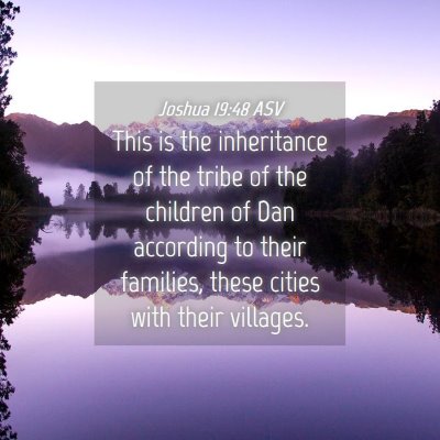 Picture 04 - Joshua 19:48 ASV - This is the inheritance of the tribe of the - Bible Verse Picture